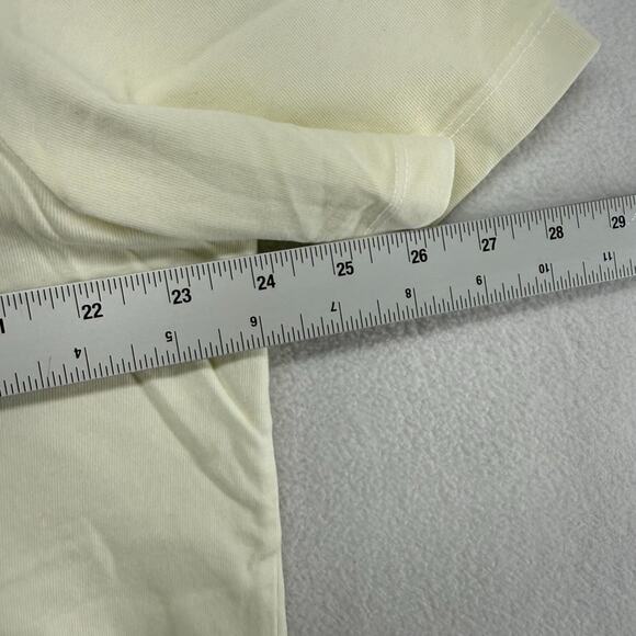 J Crew Shirt Men's large Ivory Garment Dyed Relaxed Fit Solid Preppy Boxy NEW - Picture 4 of 7